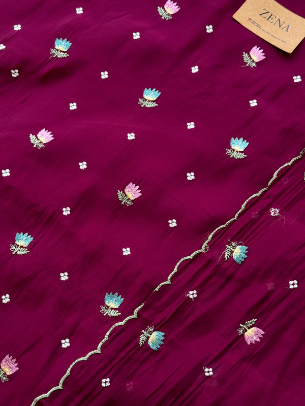 ✨ Malai Chanderi Unstitched Suit ✨