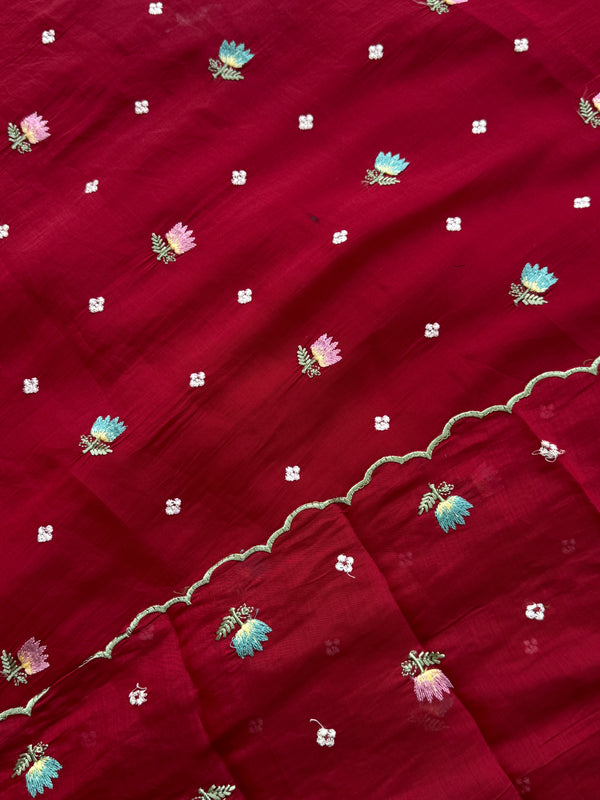 ✨ Malai Chanderi Unstitched Suit ✨