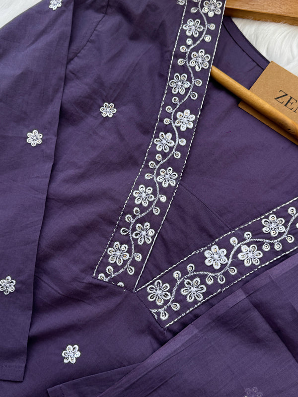 ✨ Pure Cotton Hand Detailed Kurti Set ✨
