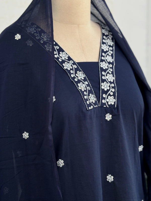 ✨ Pure Cotton Hand Detailed Kurti Set ✨