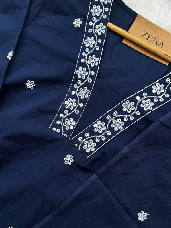 ✨ Pure Cotton Hand Detailed Kurti Set ✨