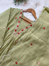 ✨ Glass Chanderi Embroidered Anarkali ✨
