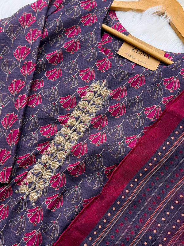 ✨ Modal Silk Digital-Printed Kurti Set ✨