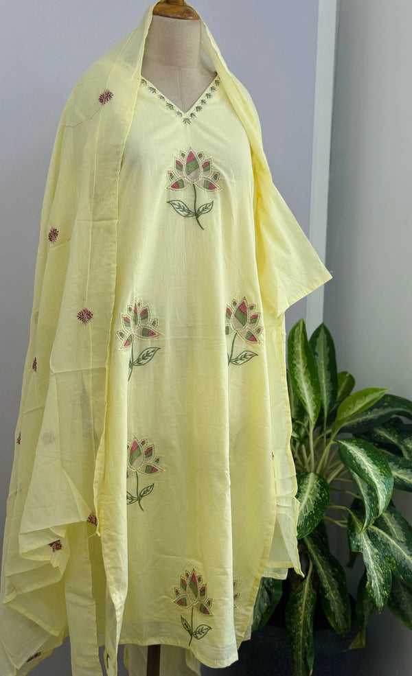 ✨ Pure Cotton Embroidered Kurti Set ✨