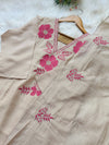 ✨ Roman Silk Appliqué Work A-Line Kurti Set ✨