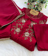 ✨ Glass Chanderi Handwork Anarkali Set ✨