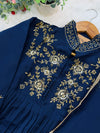✨ Glass Chanderi Handwork Anarkali Set ✨