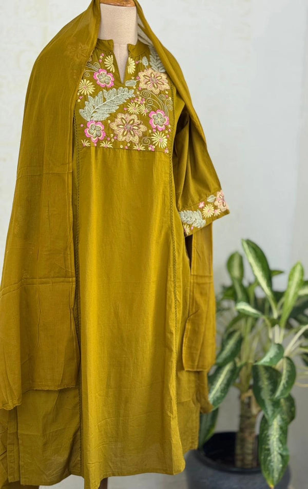 ✨ Pure Cotton Embroidered Kurti Set ✨