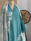 ✨ Modal Mul Chanderi Embroidered Kurti Set ✨