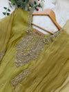 ✨ Premium Crushed Tissue Silk Handwork Suit – Top, Bottom & Dupatta ✨