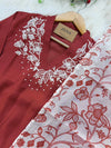 ✨ Modal Mul Chanderi Embroidered Kurti Set ✨