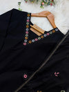 ✨ Cotton Embroidered V-Neck Kurti Set ✨