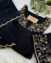 ✨ Glass Chanderi Embroidered Party Wear Kurti Set ✨