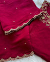 ✨ Glass Chanderi Embroidered Party Wear Kurti Set ✨