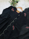 ✨ Premium Kota Fabric Embroidered Anarkali Set ✨