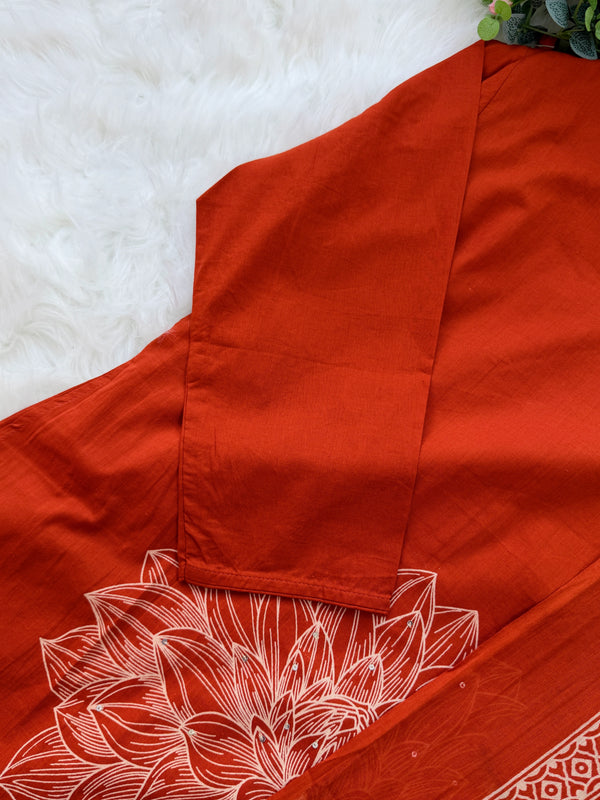 ✨ Pure Cotton Kurti Set with Thread Work Details ✨