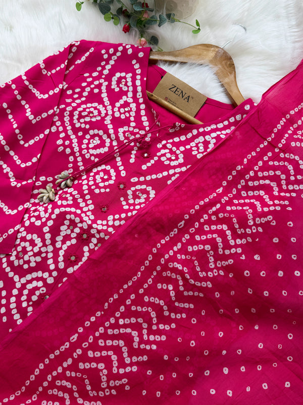 ✨ Pure Cotton A-Line Kurti Set ✨