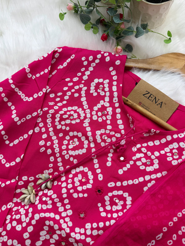 ✨ Pure Cotton A-Line Kurti Set ✨