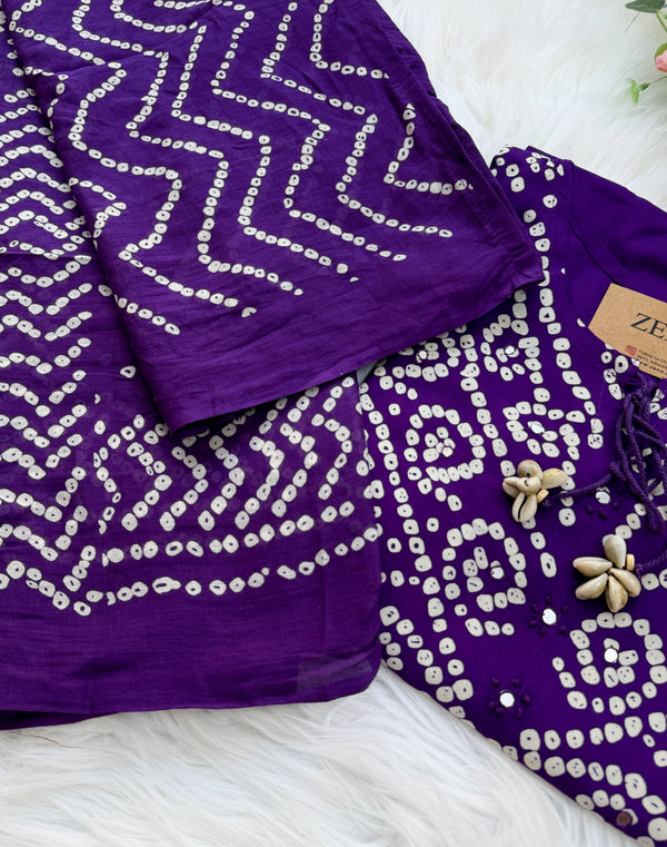 ✨ Pure Cotton A-Line Kurti Set ✨