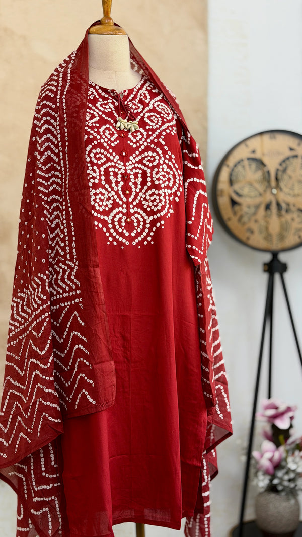 ✨ Pure Cotton A-Line Kurti Set ✨