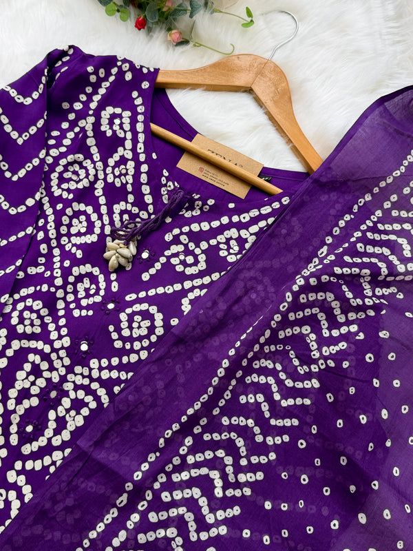✨ Pure Cotton A-Line Kurti Set ✨