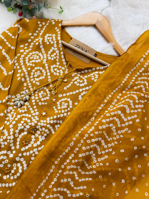 ✨ Pure Cotton A-Line Kurti Set ✨