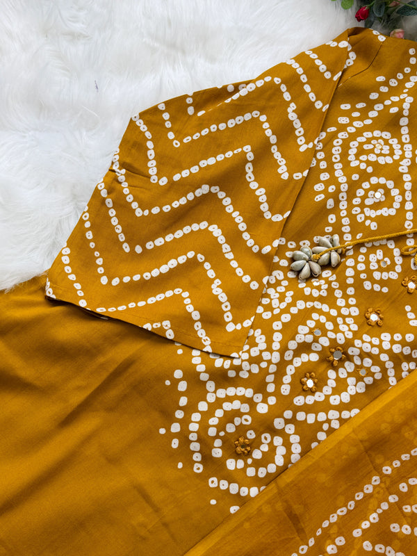 ✨ Pure Cotton A-Line Kurti Set ✨
