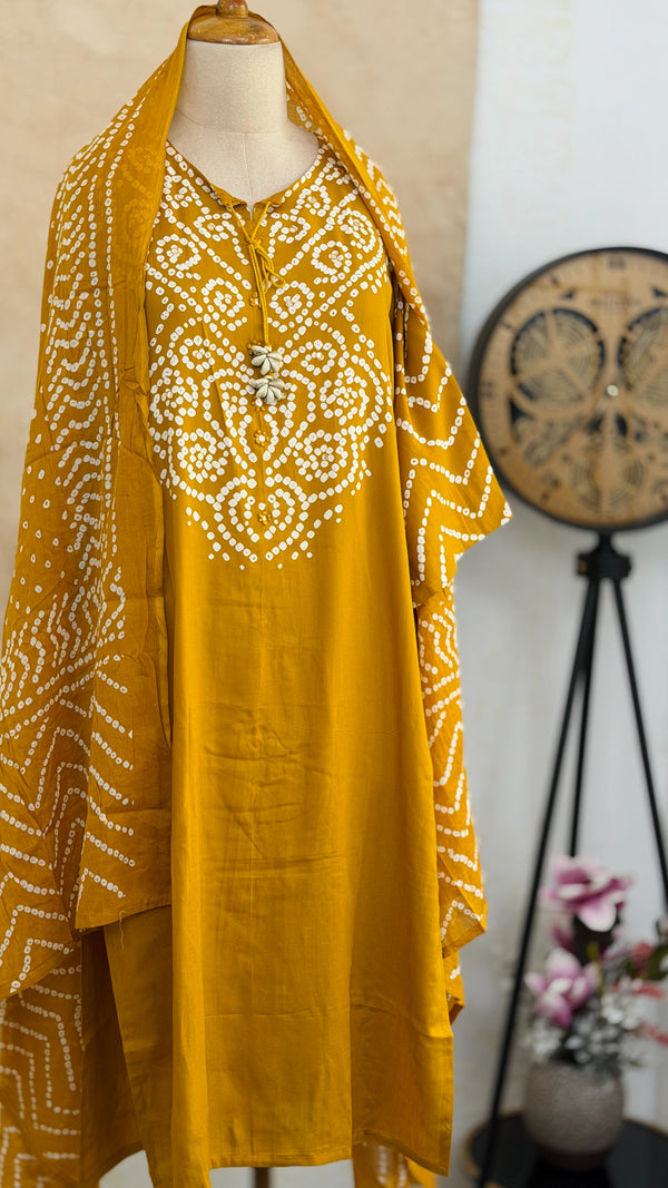 ✨ Pure Cotton A-Line Kurti Set ✨
