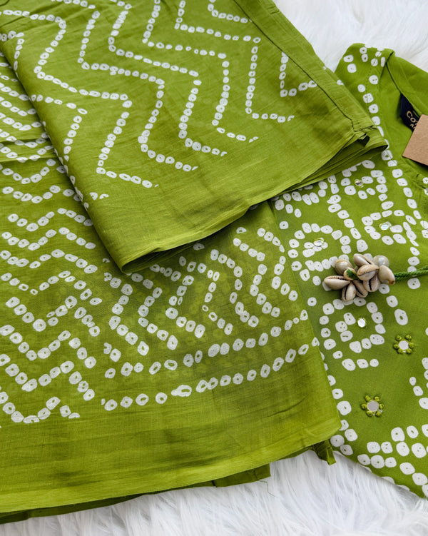 ✨ Pure Cotton A-Line Kurti Set ✨