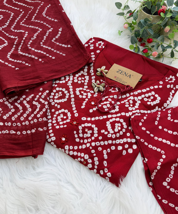 ✨ Pure Cotton A-Line Kurti Set ✨