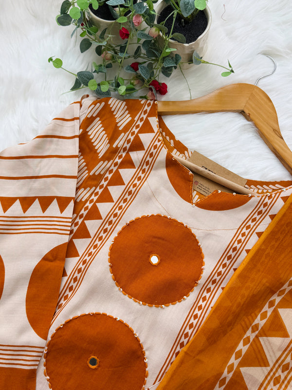 Pure Cotton Ready-to-Wear Kurti Set — Comfort Meets Everyday Elegance