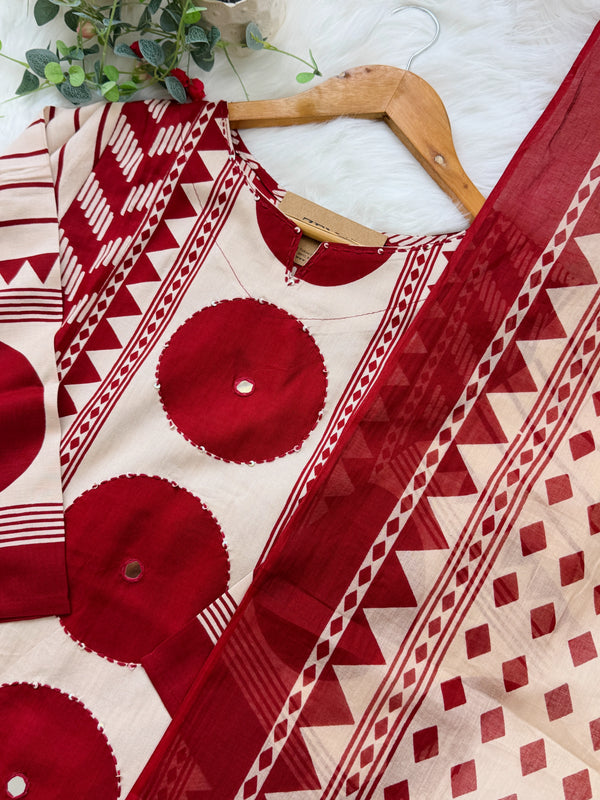 Pure Cotton Ready-to-Wear Kurti Set — Comfort Meets Everyday Elegance