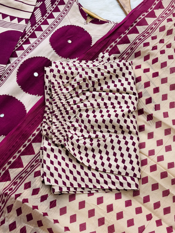 Pure Cotton Ready-to-Wear Kurti Set — Comfort Meets Everyday Elegance