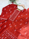 ✨ Pure Cotton Mirror Work Kurti Set ✨