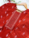 ✨ Pure Cotton Mirror Work Kurti Set ✨