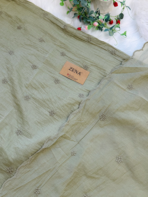 ✨ Mul Chanderi Unstitched Party Wear Suit ✨