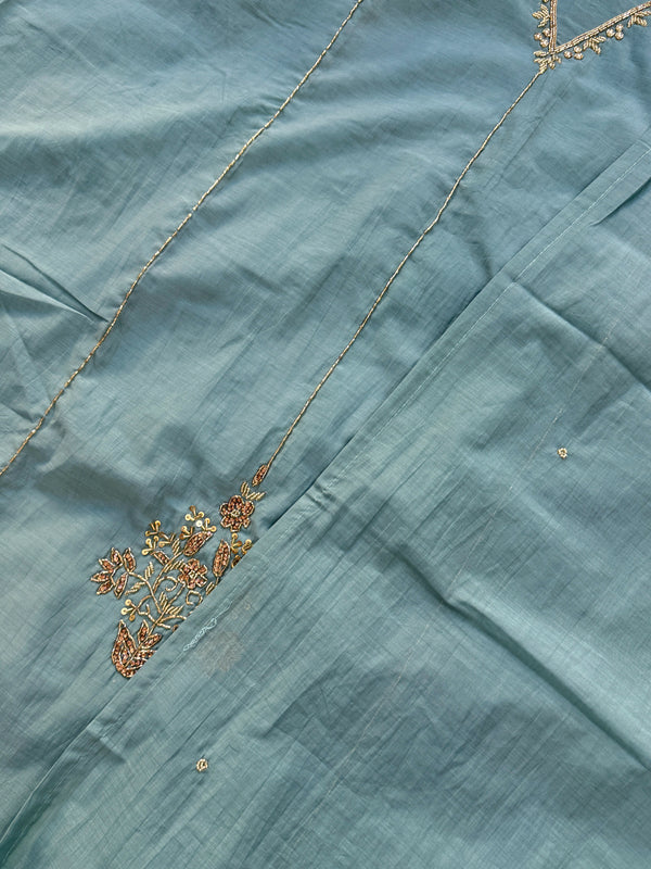 ✨ Premium Mul Chanderi Hand Work Unstitched Suit ✨