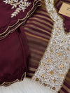✨ Premium Tissue Silk Hand Detailed Kurti Set ✨