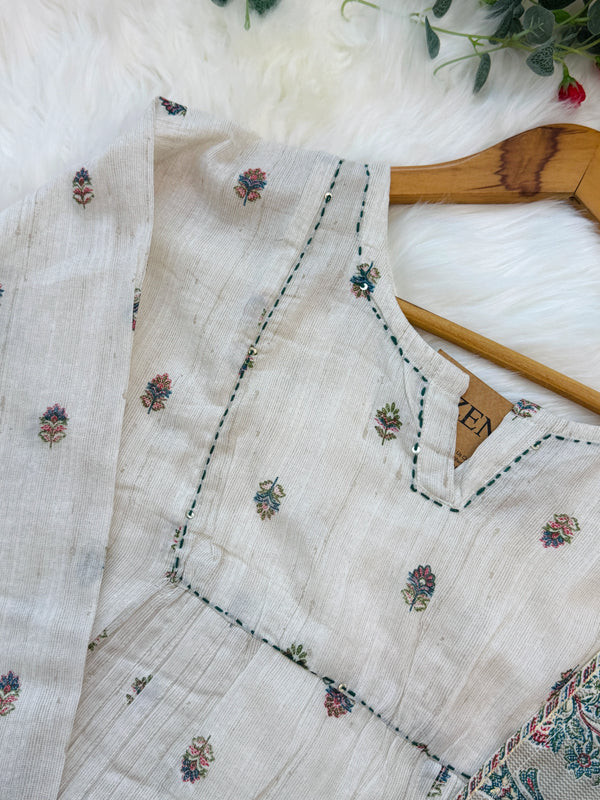 ✨ Pure Cotton Embroidered Anarkali Set ✨