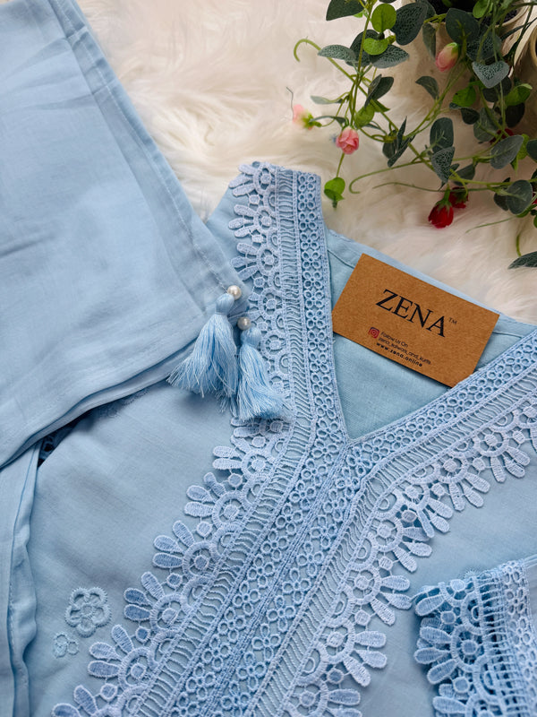 ✨ Pure Cotton Embroidered Kurti Set ✨