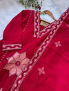 ✨ Imported Crush Silk Kurti Set with Appliqué Work ✨
