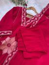 ✨ Imported Crush Silk Kurti Set with Appliqué Work ✨