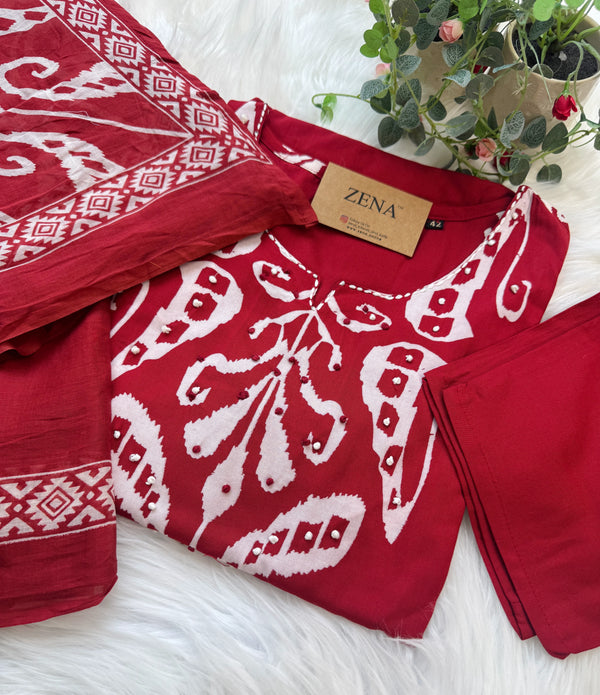✨ Pure Cotton Kurti Set ✨