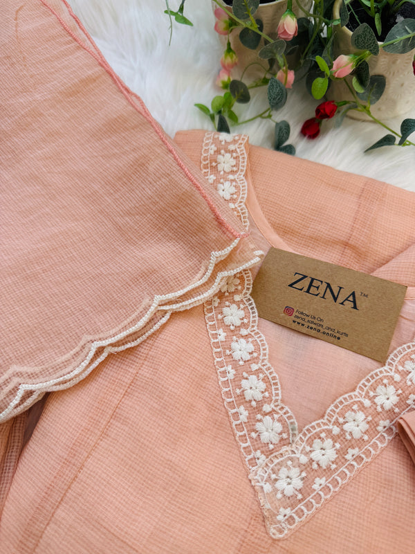 ✨ Premium Kota Doria Embroidered Anarkali Set ✨