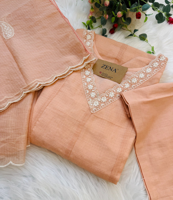 ✨ Premium Kota Doria Embroidered Anarkali Set ✨