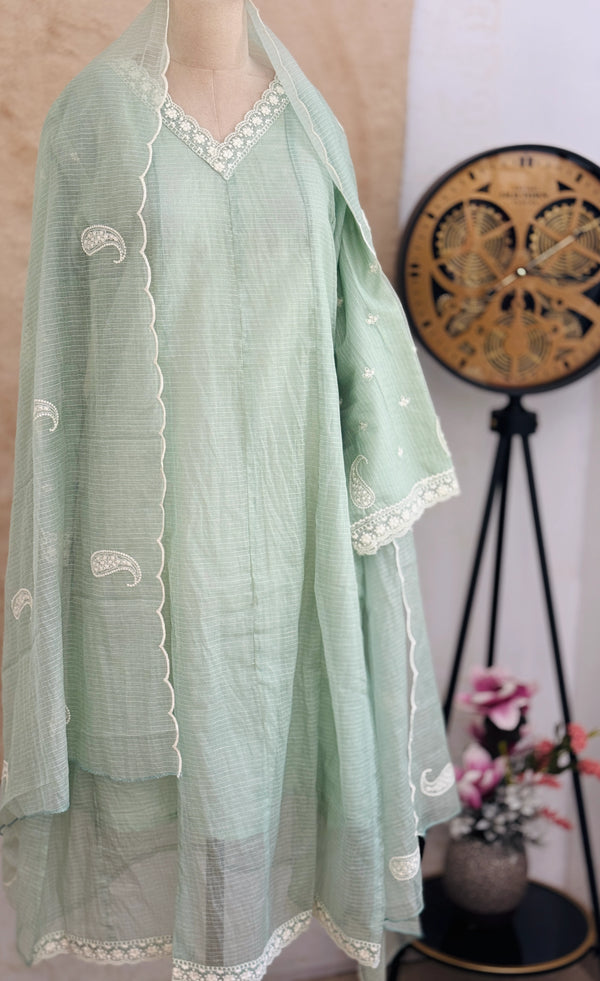 ✨ Premium Kota Doria Embroidered Anarkali Set ✨