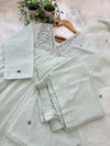 ✨ Pure Mul Cotton Hand-Detailed Embroidered Anarkali Set ✨