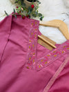 ✨ Pure Cotton Embroidered Kurti Set ✨