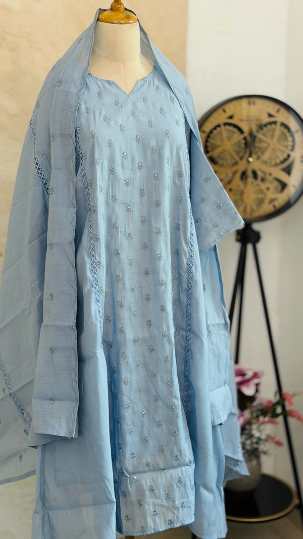 ✨ Mul Chanderi A-Line Kurti Set ✨