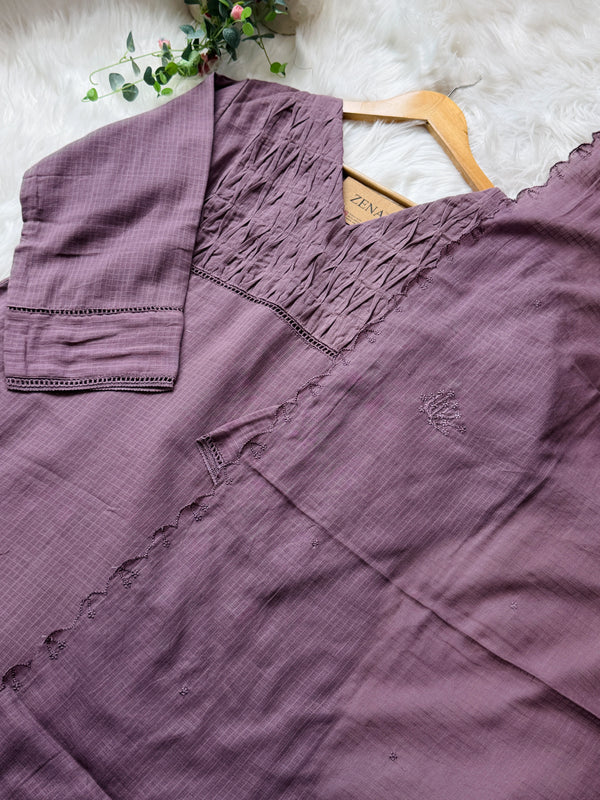 ✨ Premium Kota Doria A-Line Kurti Set ✨